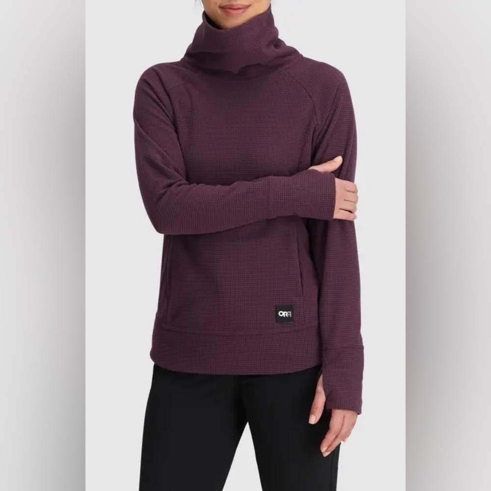 Outdoor Research Women’s Trail Mix Fleece Cowl Pullover in Amethyst Medium